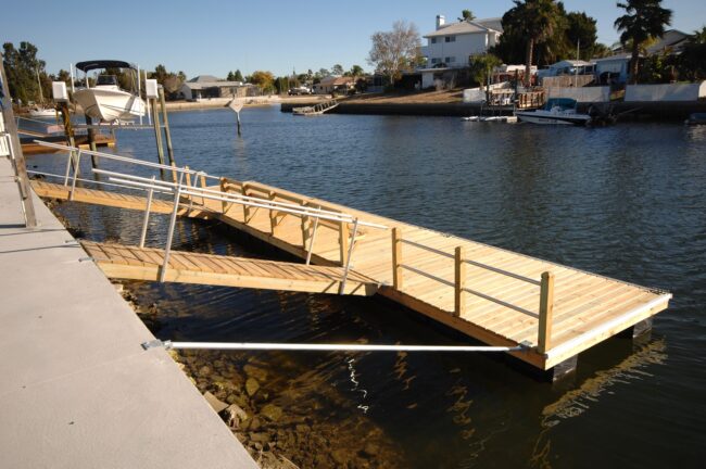 Large Wood Floating Dock