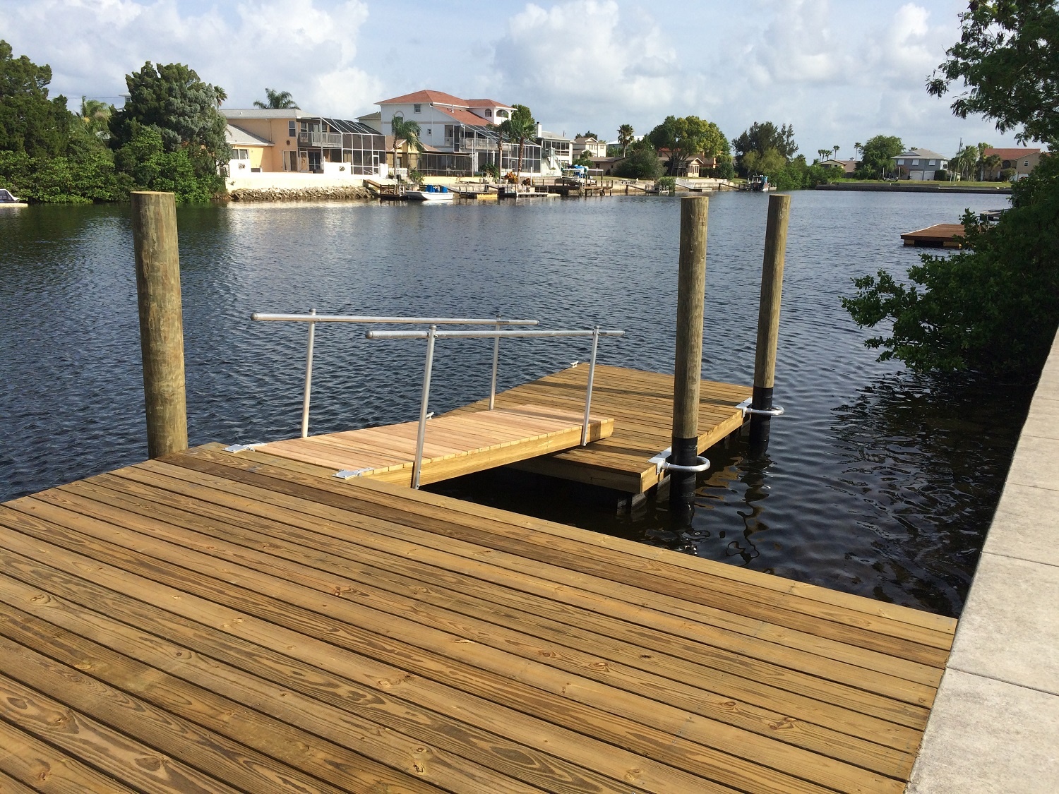 Wood Floating Dock in Port Richey, Florida